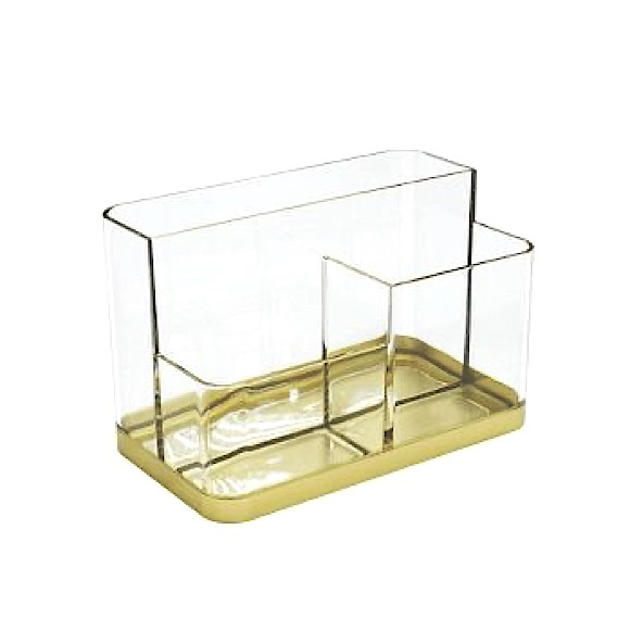 Threshold Gold Accent Storage Vanity Organizer NWT - Picture 2 of 5